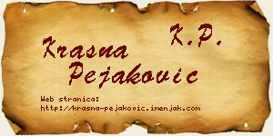 Krasna Pejaković vizit kartica